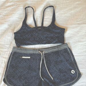 Vuori The Rise The Shine bra top and shorts set. Never worn!